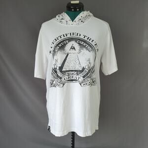 Switch Remarkable Pyramid Graphic Hooded Tee White Men's Large Streetwear